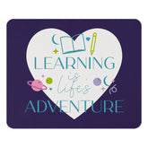 Learning is Life's Adventure Mouse Pad, Teacher Gift, Book Lover Gift, Student Desk Decor, Study Space, Inspiration Mouse Pad - Tawshia